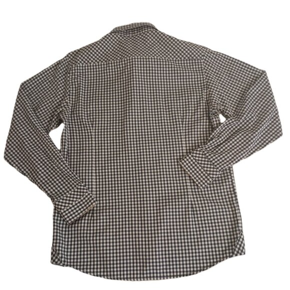 American Heritage Boys Western Blue White Check Button Down Shirt Size XL 18 EUC - Picture 3 of 16